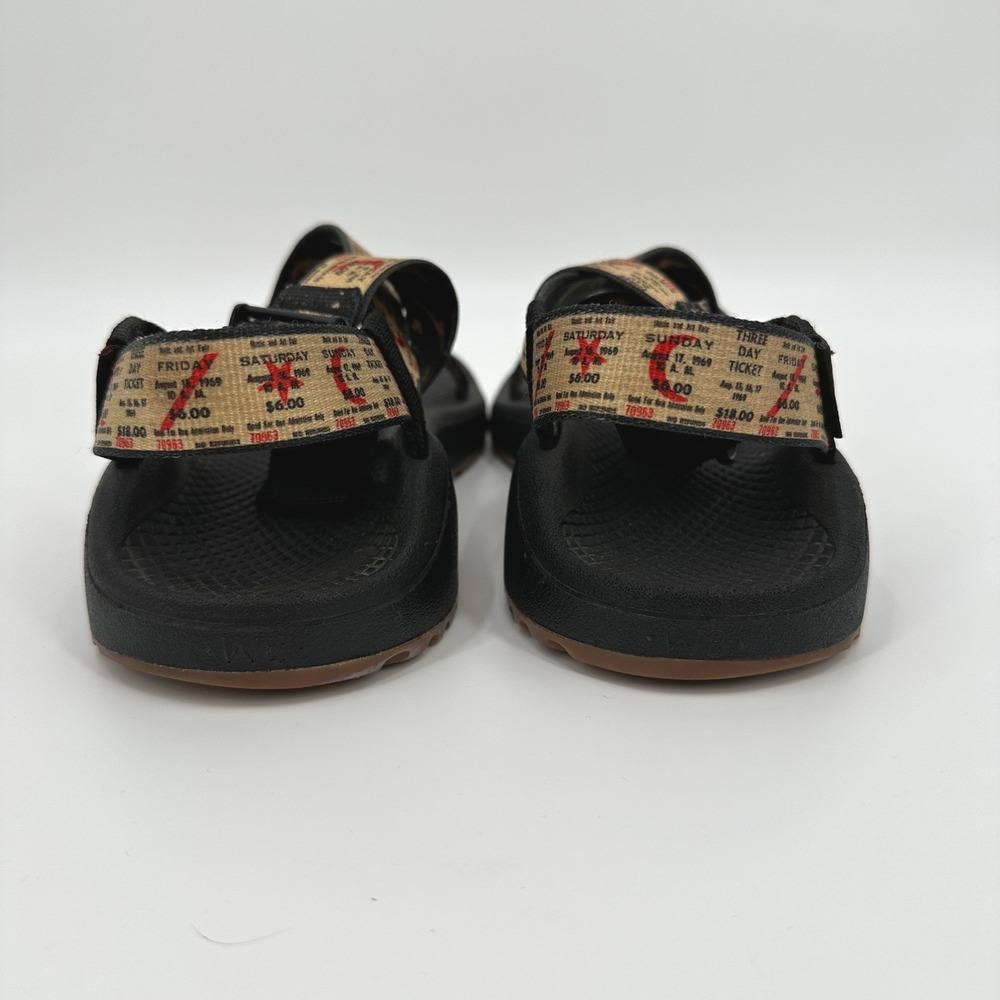 Chaco Z/Cloud Woodstock 50th Anniversary Sandals Womens 8 Black Ticket - Picture 8 of 9